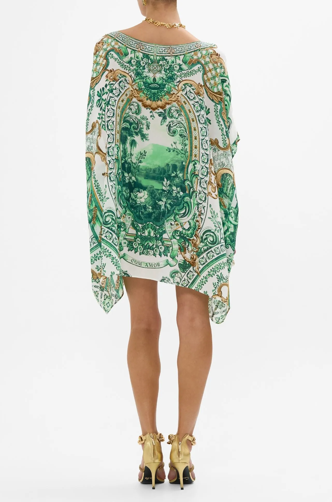 Camilla - Corridor Of Calm Short Round Neck Kaftan