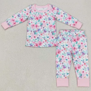 Flower Baby Girls Pajamas Long Sleeve Nightgown GLP0742