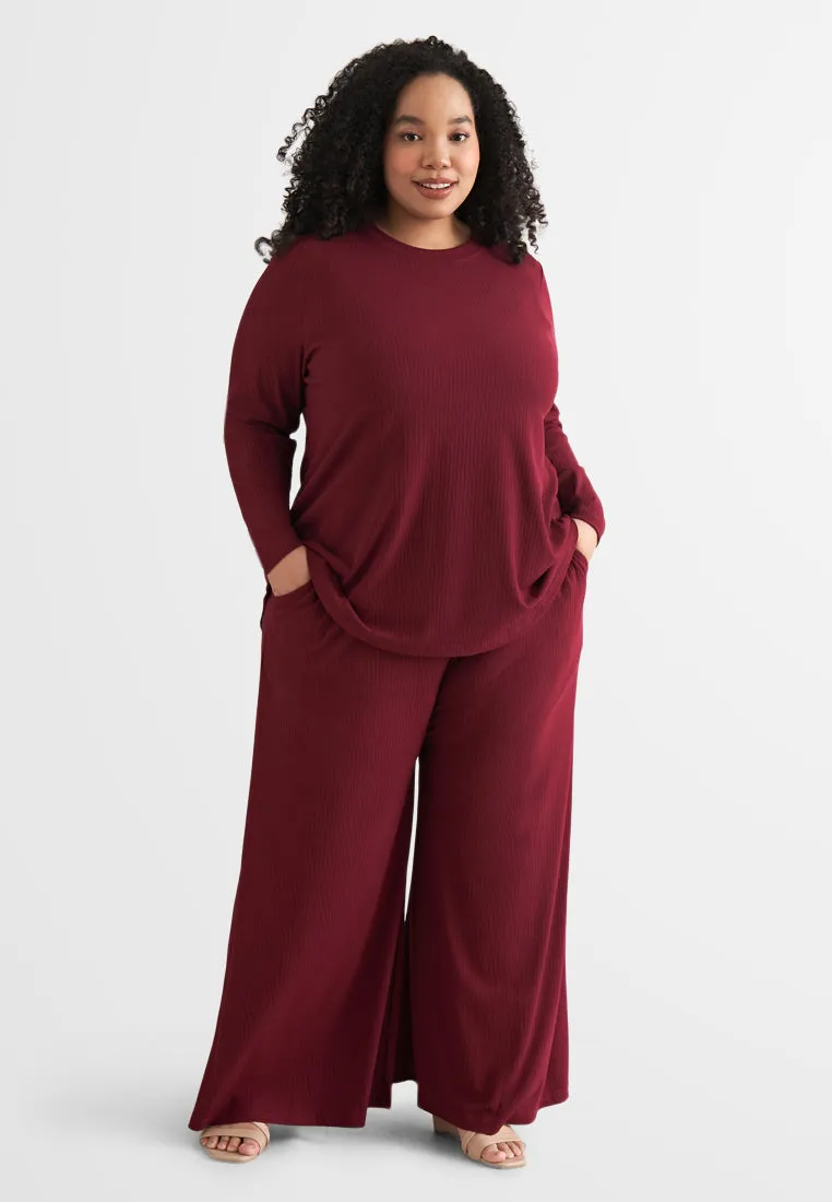 Paree Relax Ribbed Quarantine Flare Pants